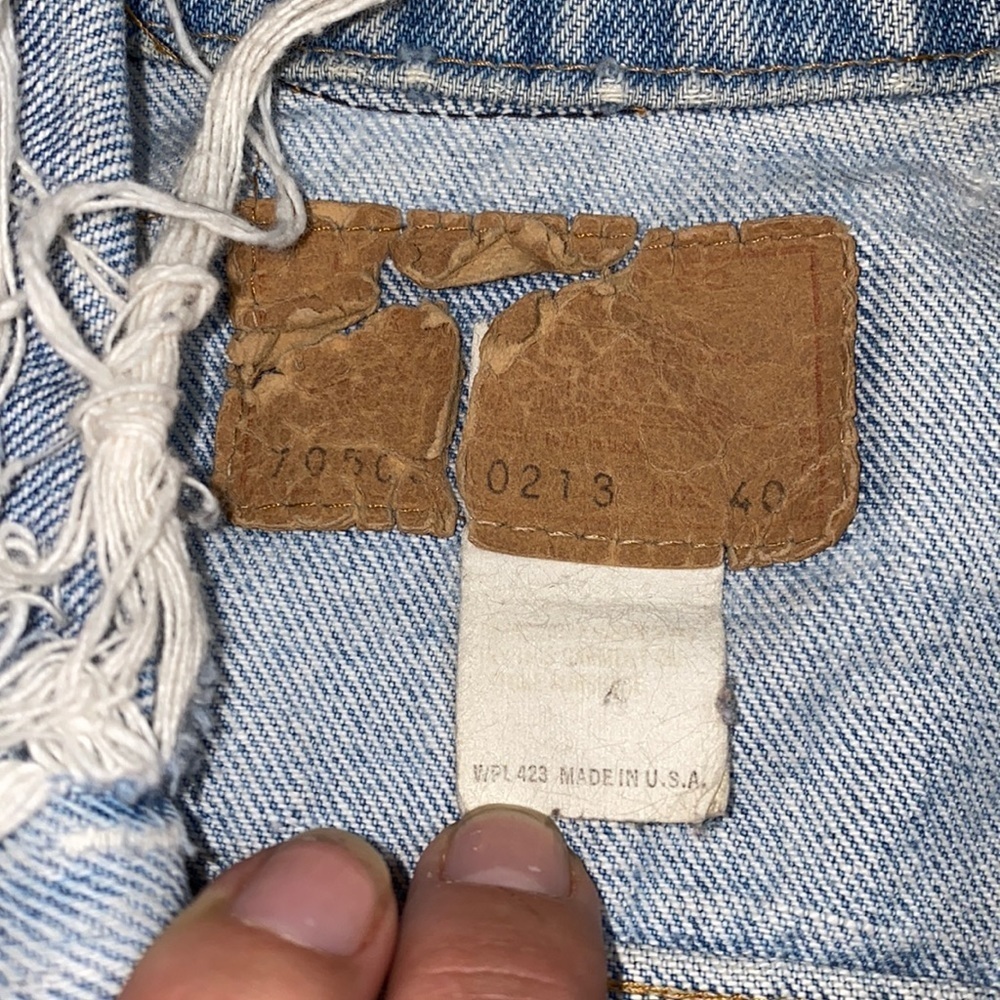 RARE VINTAGE DISTRESSED LEVIS TRUCKER JACKET WELL WORN AGED ONE OF A KIND OF - Picture 6 of 10
